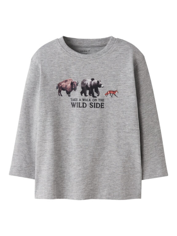 NAME IT Bluse Oris Box Grey Melange