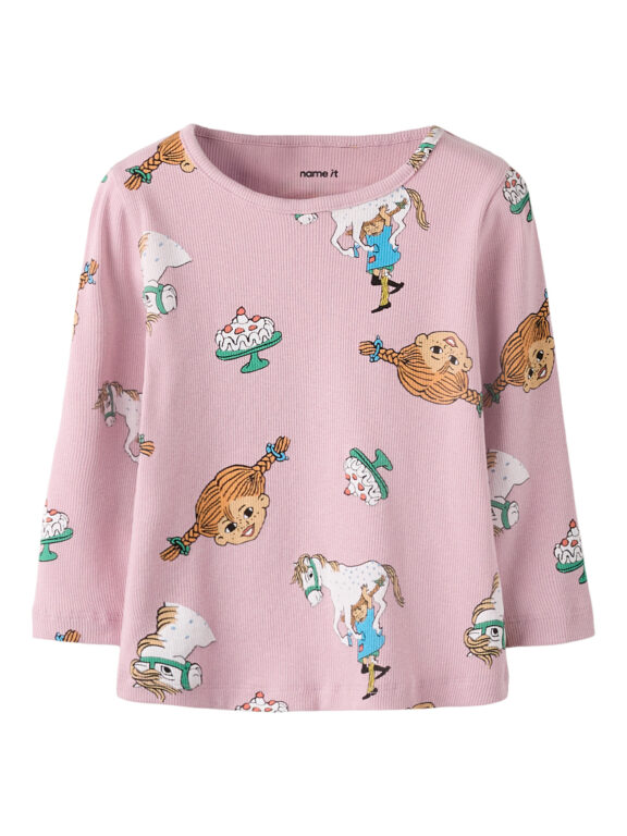 NAME IT Bluse Pippi Soca Keepsake Lilac