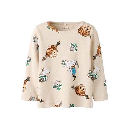 NAME IT Bluse Pippi Soca Pippi Peyote Melange