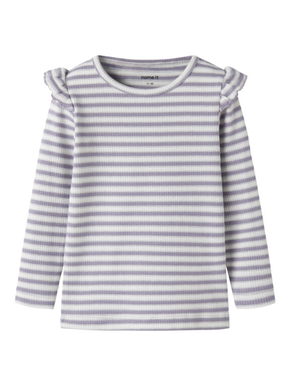 NAME IT Bluse Taias Lavender Gray Cloud Dancer