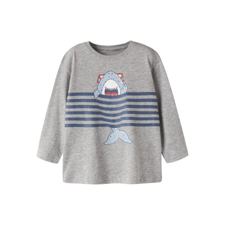 NAME IT Bluse Vilasse Grey Melange Shark