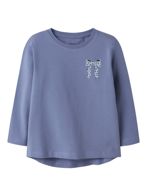 NAME IT Bluse Vix Blue Ice Dot Bow