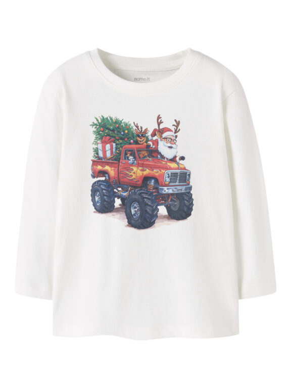 NAME IT Bluse Vosmas Cloud Dancer Santa