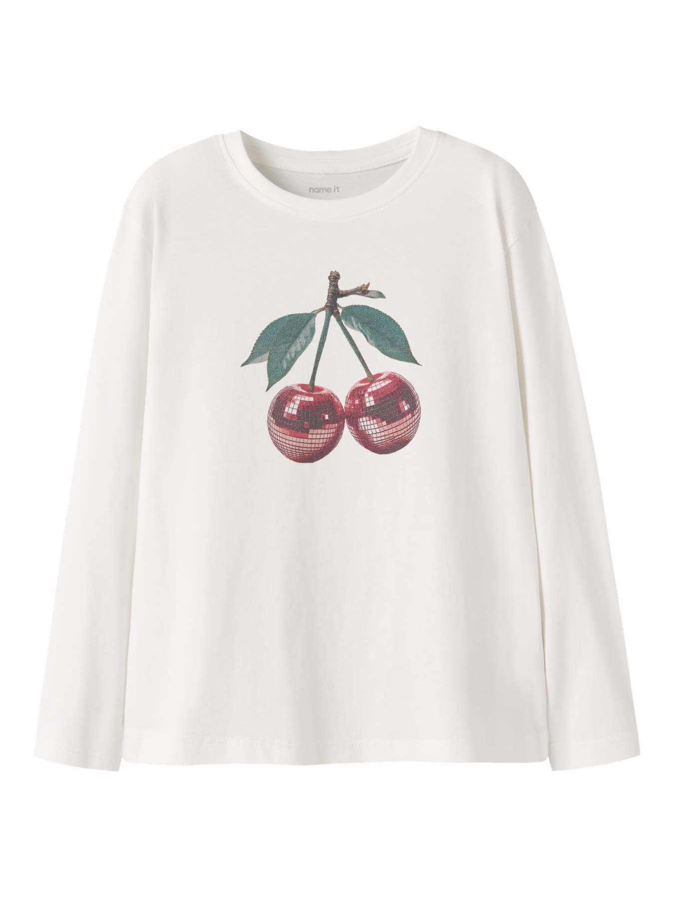 NAME IT Bluse Votea Cloud Dancer Cherry Disco