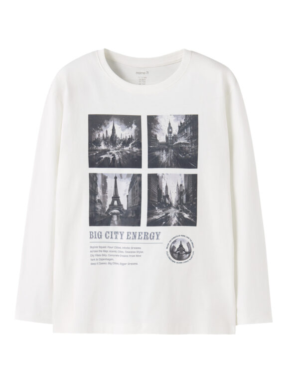 NAME IT Bluse Voto Cloud Dancer Paris Photo