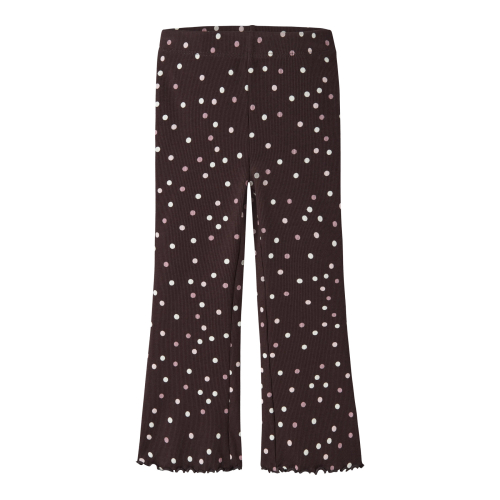 NAME IT Bukser Rib Vemia Chocolate Plum Small Dots