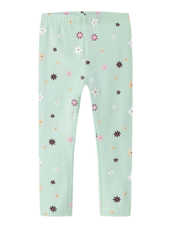 NAME IT Leggings Vivian Green Flowers