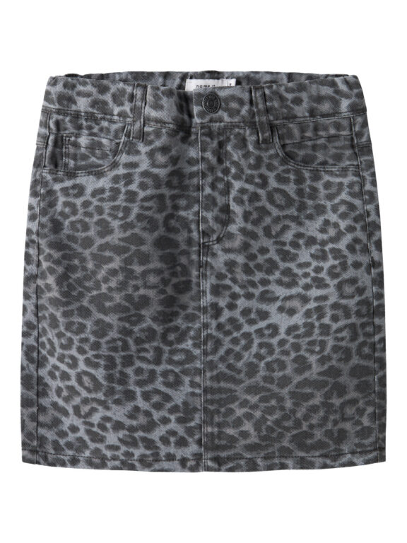 NAME IT Nederdele Twill Salli Night Owl Grey Leopard