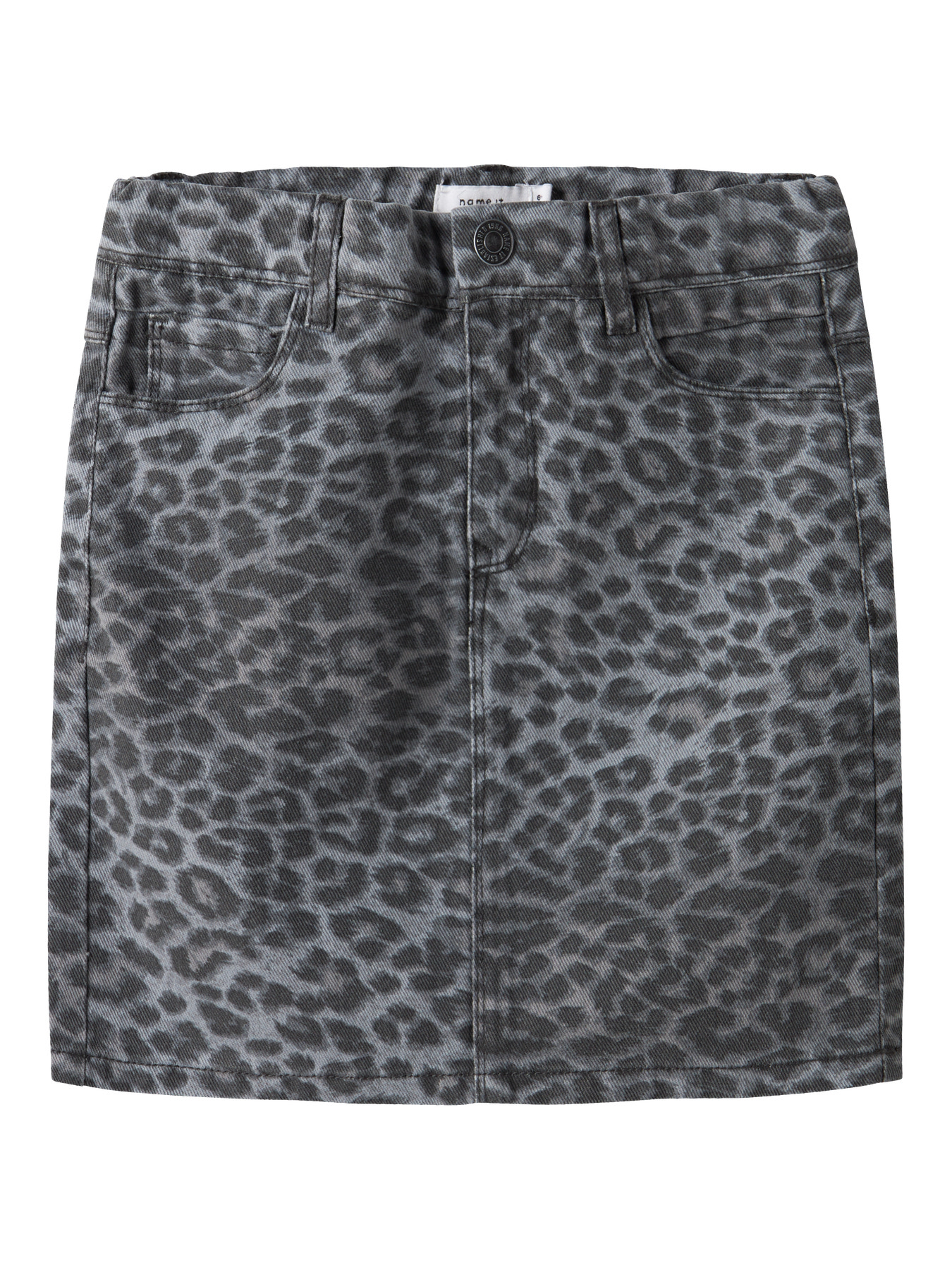 NAME IT Nederdele Twill Salli Night Owl Grey Leopard NAME IT Nederdele Twill Salli Night Owl Grey Leopard