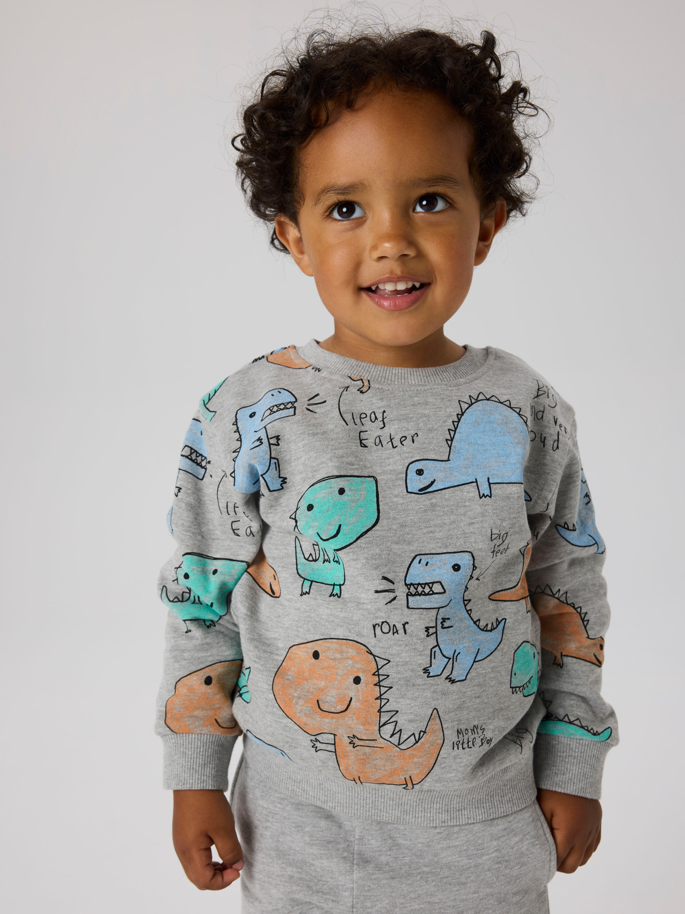 NAME IT Sweatshirt Sikko All Over Print Grey Melange NAME IT Sweatshirt Sikko All Over Print Grey Melange