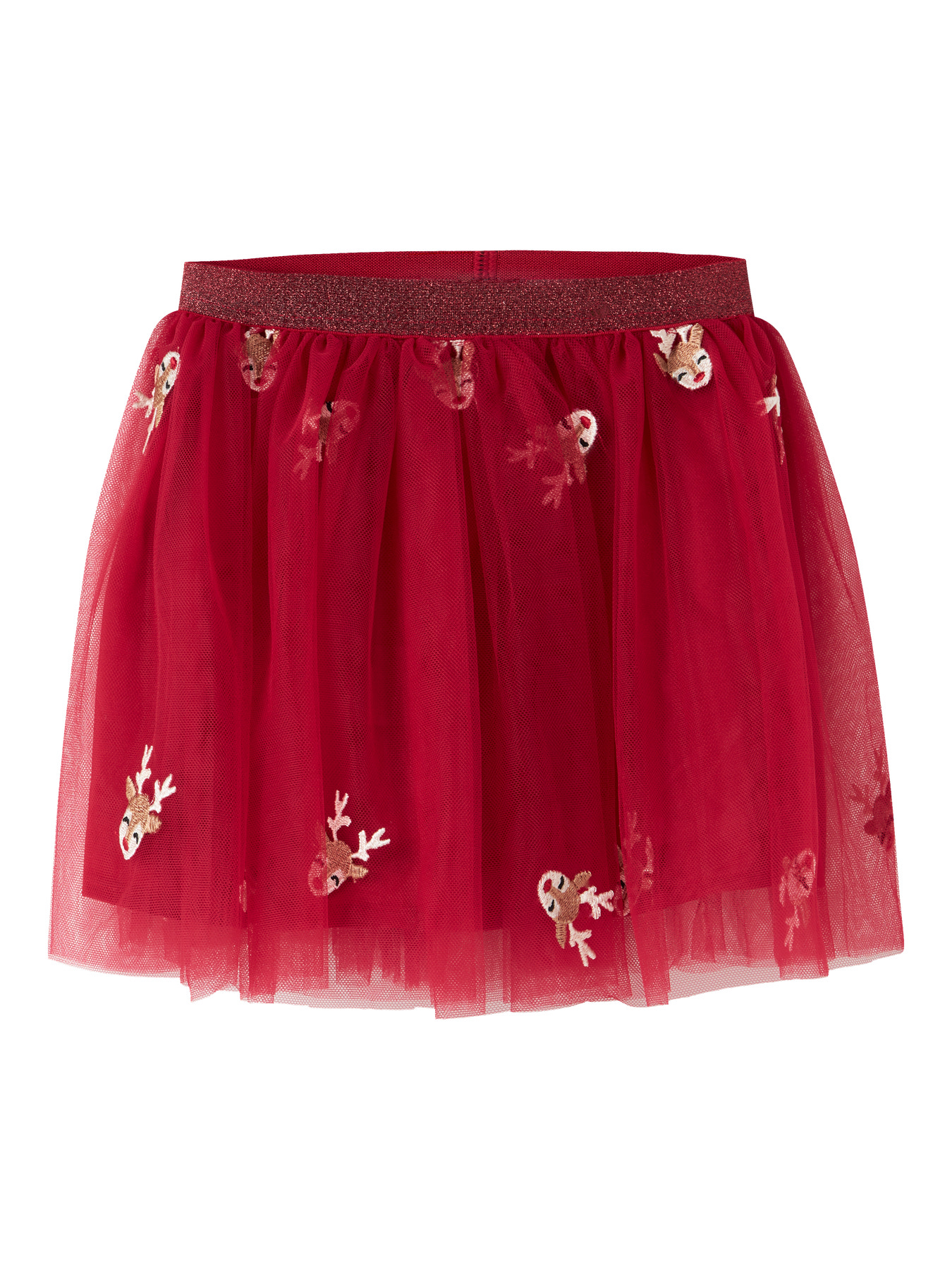 NAME IT Tyl Nederdele Veross Jester Red Reindeer NAME IT Tyl Nederdele Veross Jester Red Reindeer
