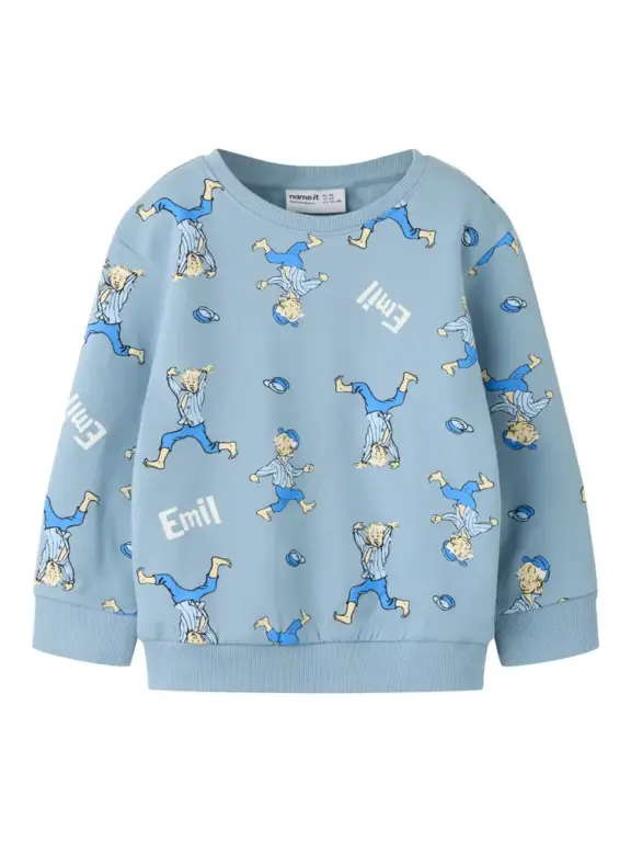 Name It Alfe Emil Sweatshirt - Ashley Blue - 86