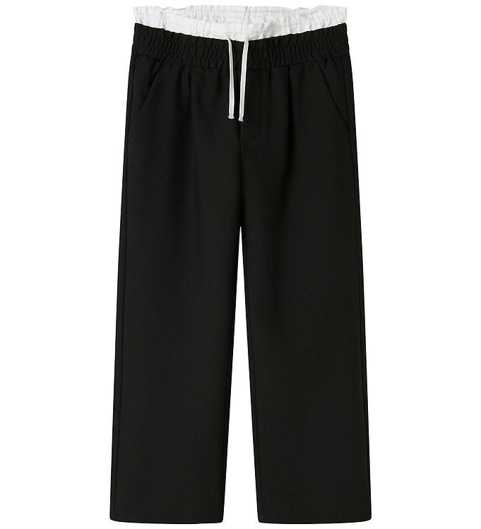 Name It Bukser - NkfOjetta - Black/Bright White