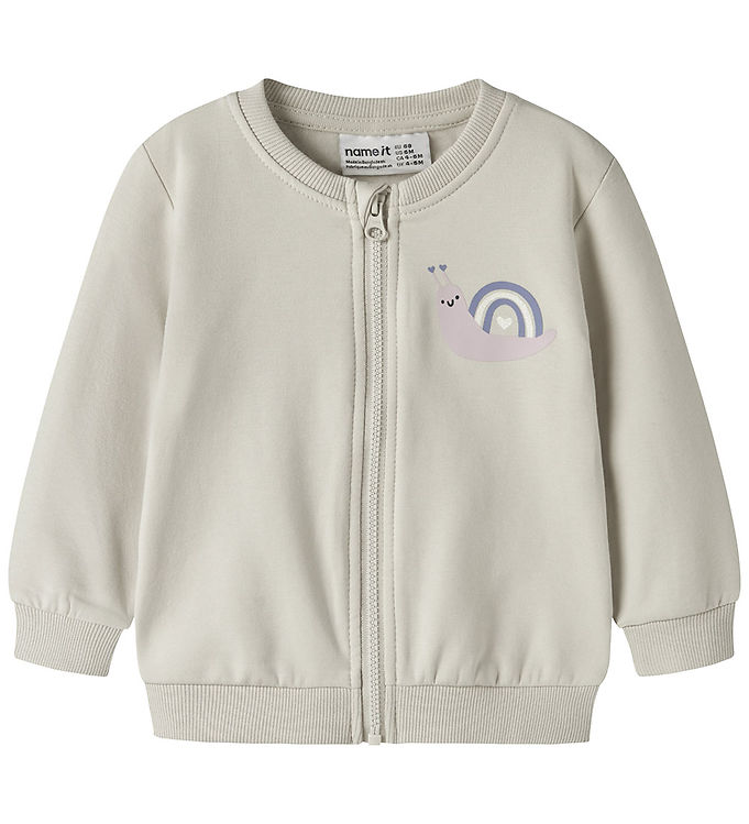 Name It Cardigan - NbfVrillie - Pumice Stone/Snail