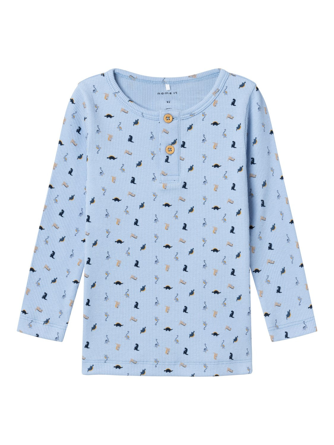 Name It Dabbu Bluse med Dino - Chambray Blue - 92 cm Name It Dabbu Bluse med Dino - Chambray Blue - 92 cm