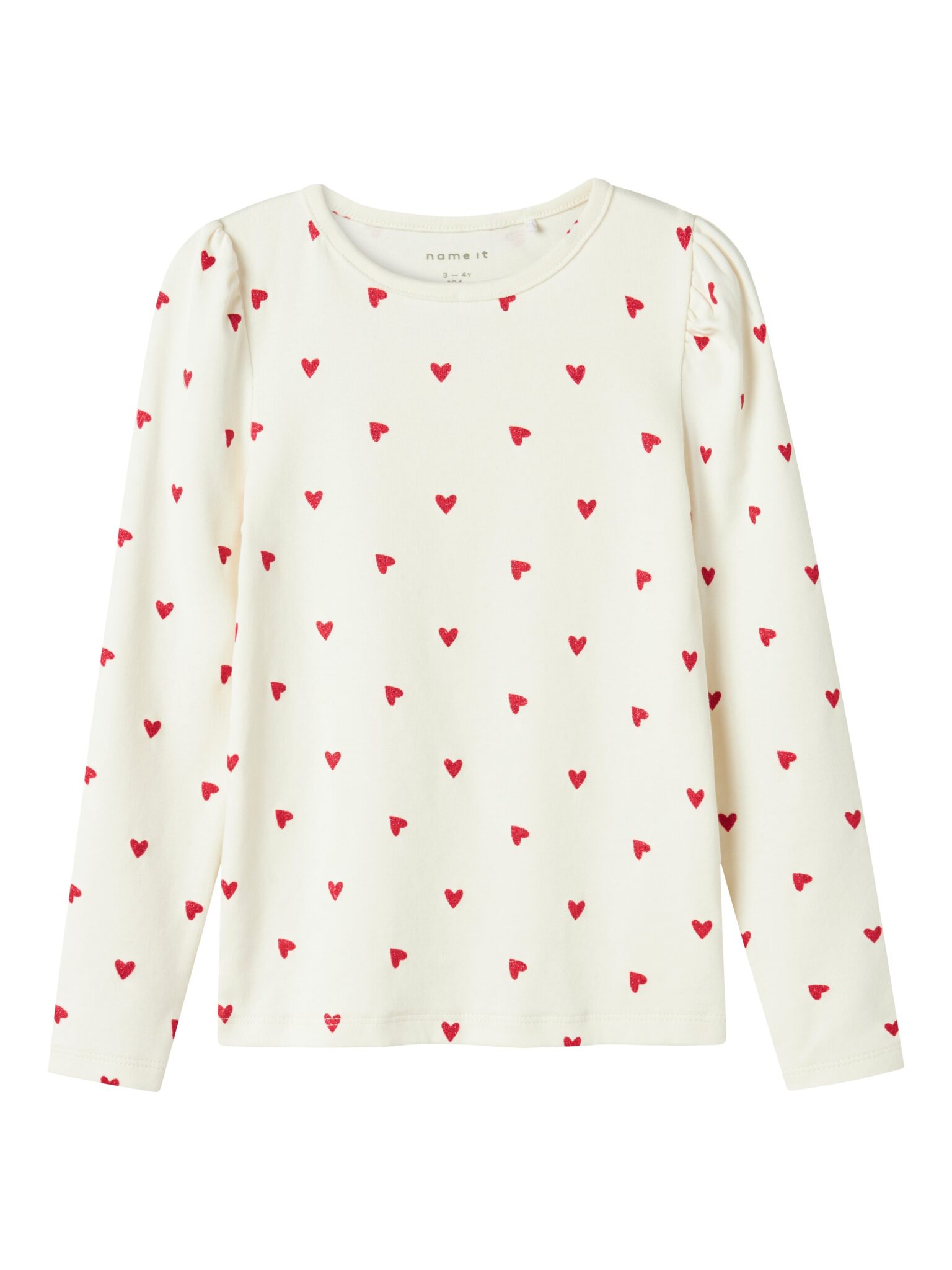 Name It Heart Top - Cloud Dancer - 92 cm Name It Heart Top - Cloud Dancer - 92 cm