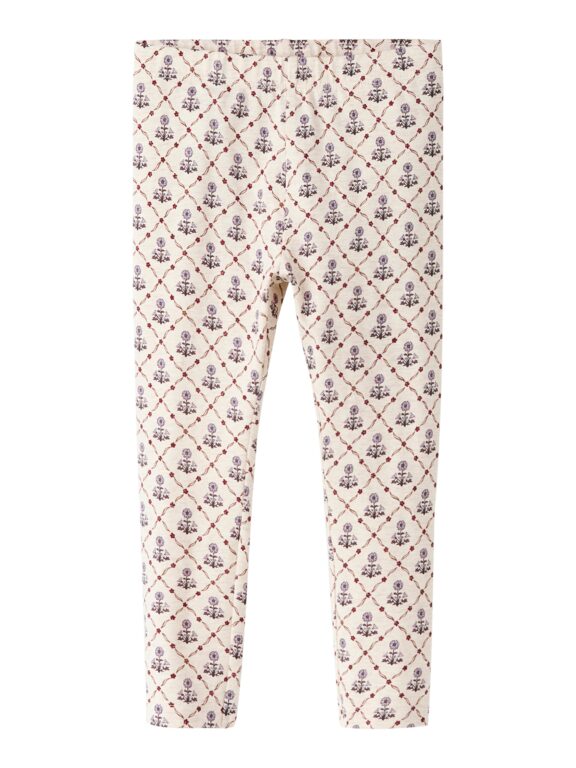 Name It Nikala Leggings - Peyote Melange/Small Flower - 86 cm