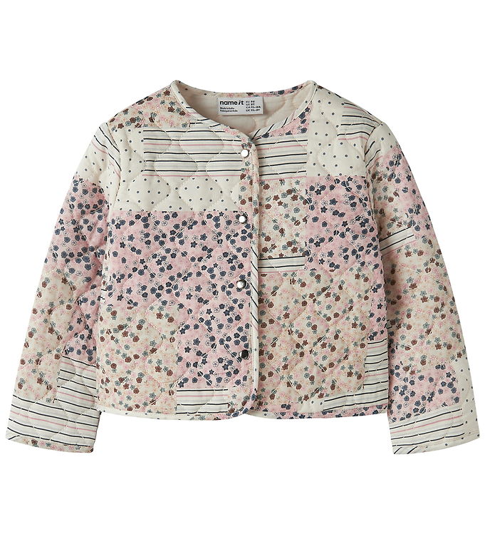 Name It Overgangsjakke - Quiltet - NmfLena - Antique White