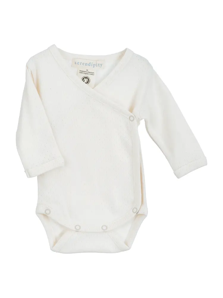 Nyfødt Slå-om Body - Off white - 56 Nyfødt Slå-om Body - Off white - 56