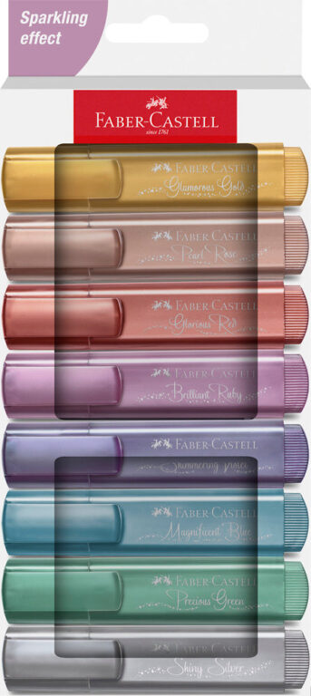 Overstregningspen Faber-Castell metallic 8 ass