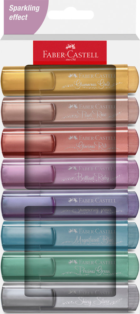 Overstregningspen Faber-Castell metallic 8 ass