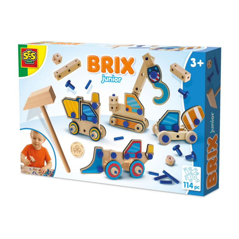 SES Creative | BRIX junior - Arbejdskøretøjer, 114 dele SES Creative | BRIX junior - Arbejdskøretøjer, 114 dele