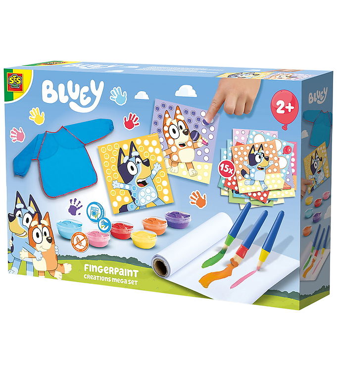 SES Creative Fingermaling Megasæt - Bluey SES Creative Fingermaling Megasæt - Bluey