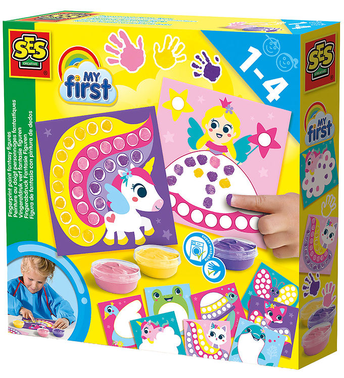 SES Creative Fingermaling - Min Første - Fantasi figurer SES Creative Fingermaling - Min Første - Fantasi figurer