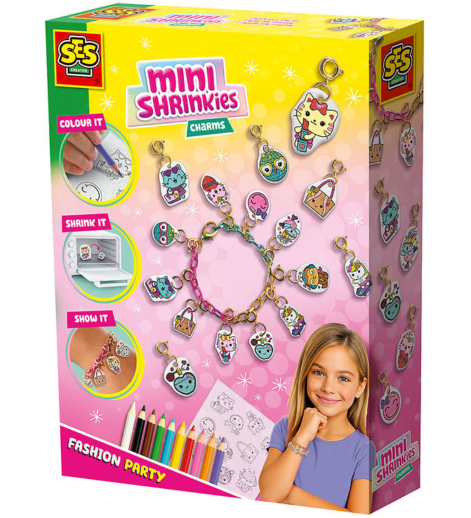 SES Creative Krympeplast - Mini Shrinkies - Fashion Party SES Creative Krympeplast - Mini Shrinkies - Fashion Party