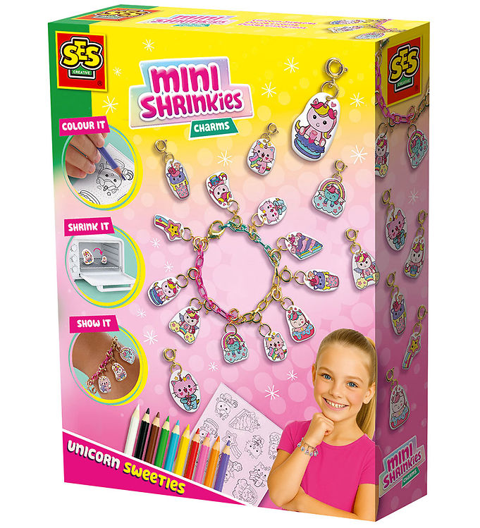 SES Creative Krympeplast - Mini Shrinkies - Søde Enhjørninger SES Creative Krympeplast - Mini Shrinkies - Søde Enhjørninger
