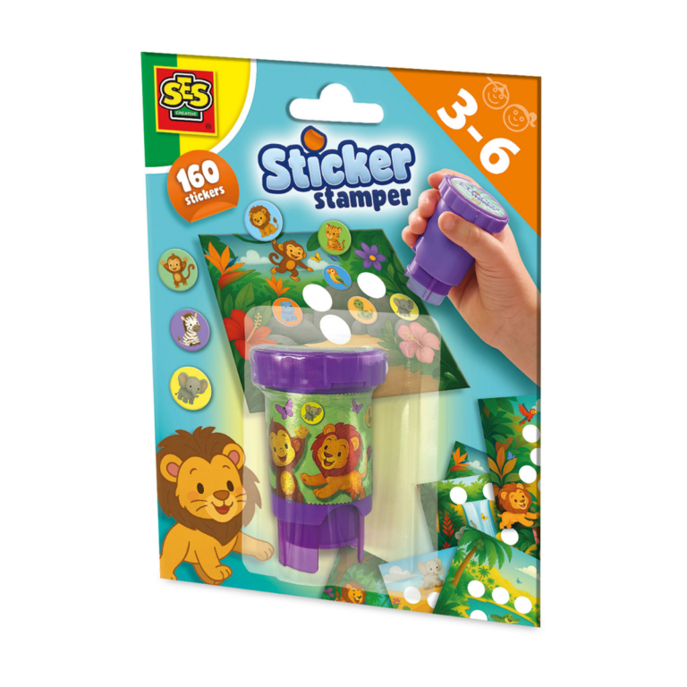 SES Creative | Sticker stamper - Jungledyr