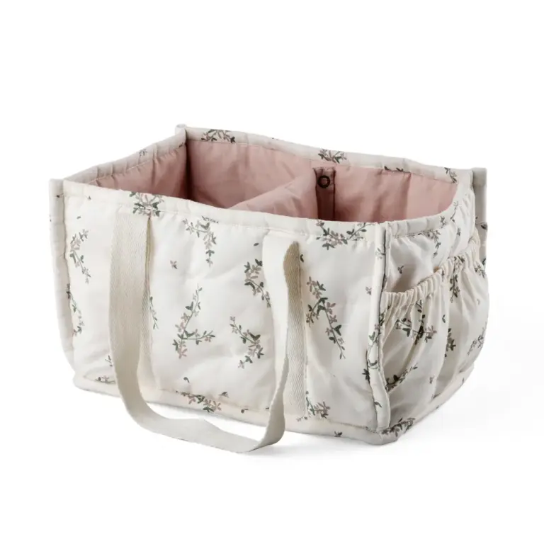 Sebra Pusleopbevaringskurv Med Hanke - Powder Blossom