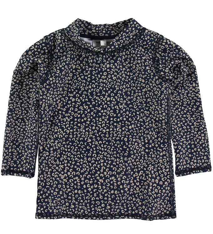 Soft Gallery Badebluse - Dress Blue m. Leopard
