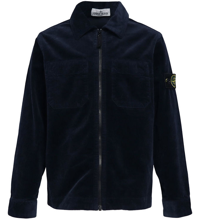 Stone Island Overshirt - Fløjl - Navy
