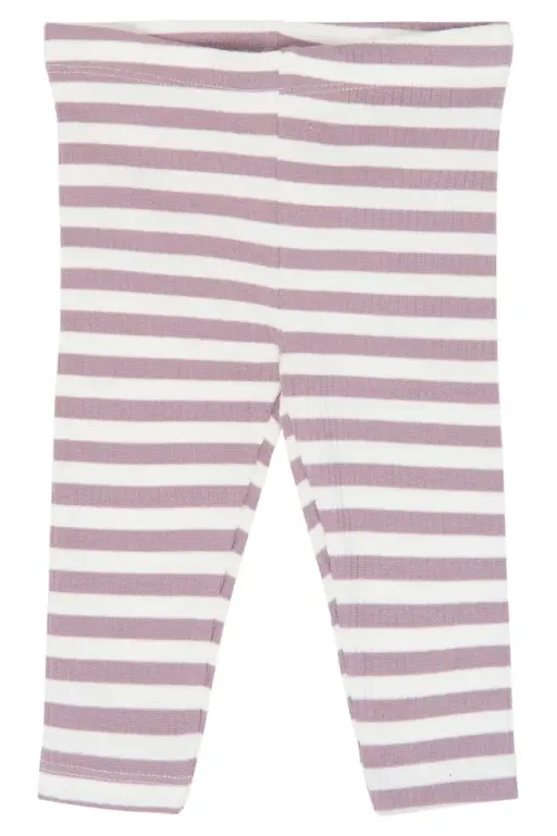 The New Siblings Fro Rib Leggings - Elderberry-Gardenia Striped TN - 68 The New Siblings Fro Rib Leggings - Elderberry-Gardenia Striped TN - 68