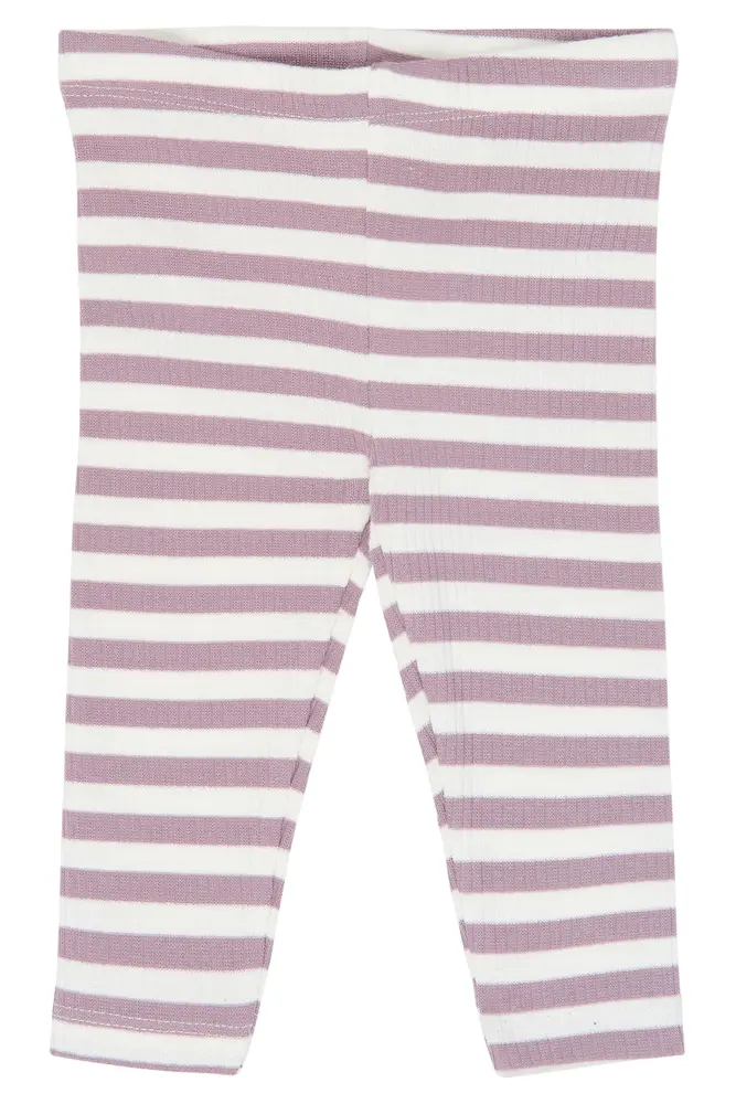 The New Siblings Fro Rib Leggings - Elderberry-Gardenia Striped TN - 68 The New Siblings Fro Rib Leggings - Elderberry-Gardenia Striped TN - 68