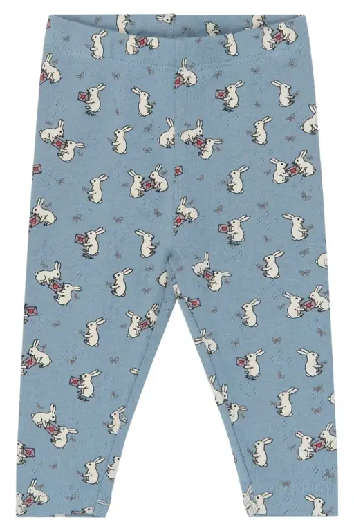 The New Siblings Vita Pointelle Leggings - Ashley Blue - 68