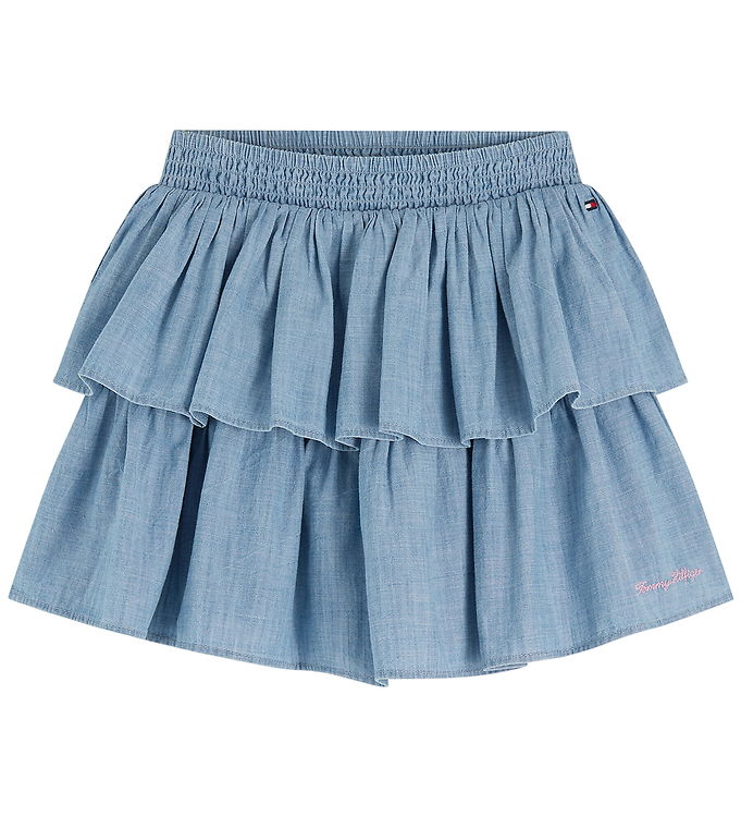 Tommy Hilfiger Nederdel - Chambray - Denim Blue