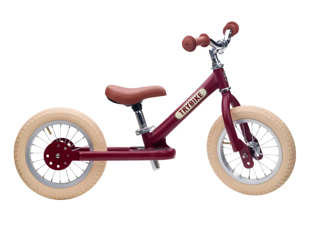 Tribike Løbecykel, 2 Hjulet - Vintage rød