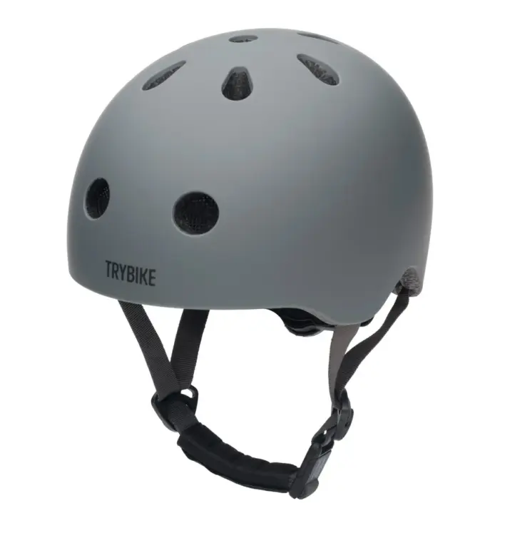 Trybike Cykelhjelm Med Retrolook - Antracitgrå XS