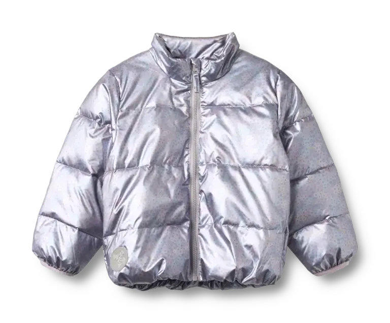 Ullu Letvægts Puffer Jakke - Silver sky flower - 104