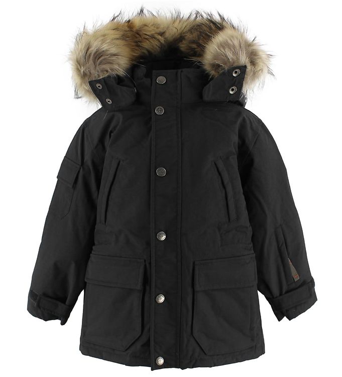 Ver de Terre Dunjakke m. Pels - Eskimo- Sort