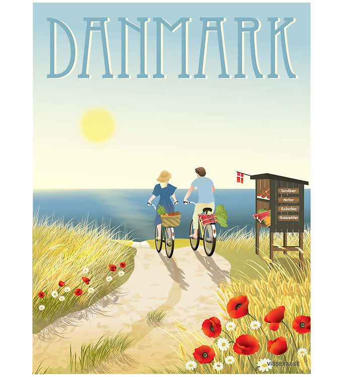 Vissevasse Plakat - 30x40 cm - Danmark - Sommerliv Vissevasse Plakat - 30x40 cm - Danmark - Sommerliv