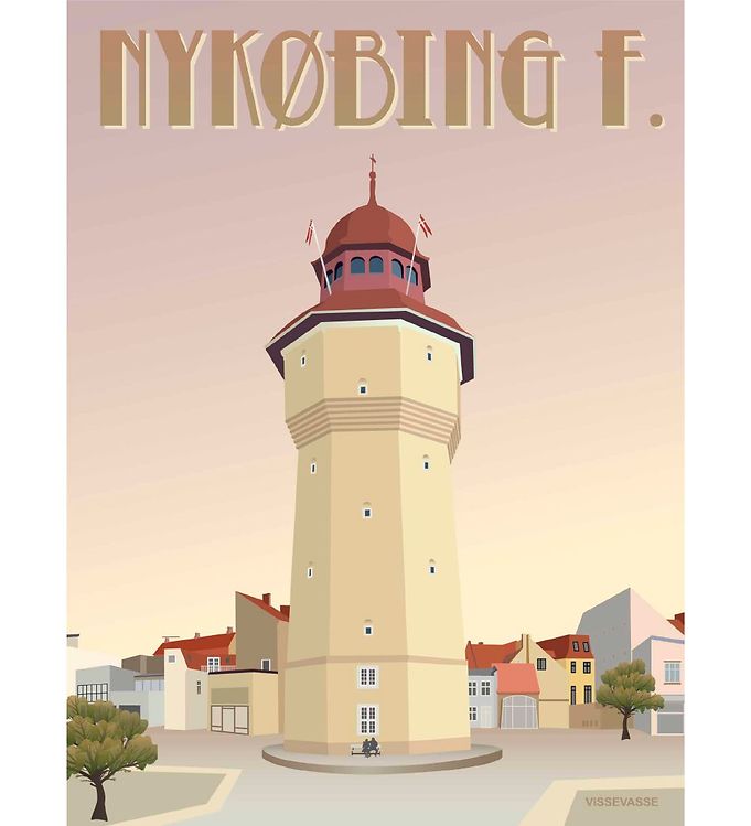 Vissevasse Plakat - 30x40 cm - Nykøbing F. Vissevasse Plakat - 30x40 cm - Nykøbing F.