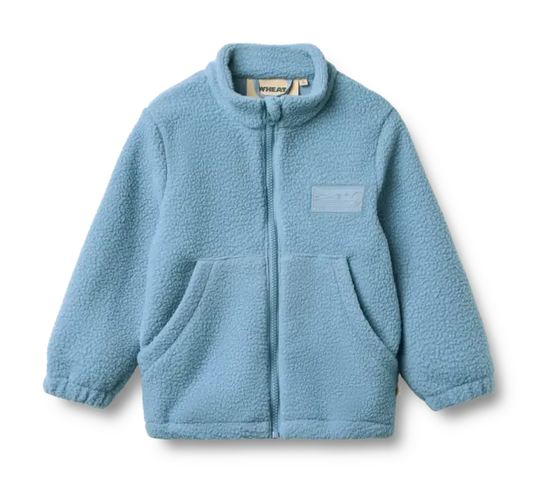 Wheat Helge Fleece Jakke - Faded Denim - 104