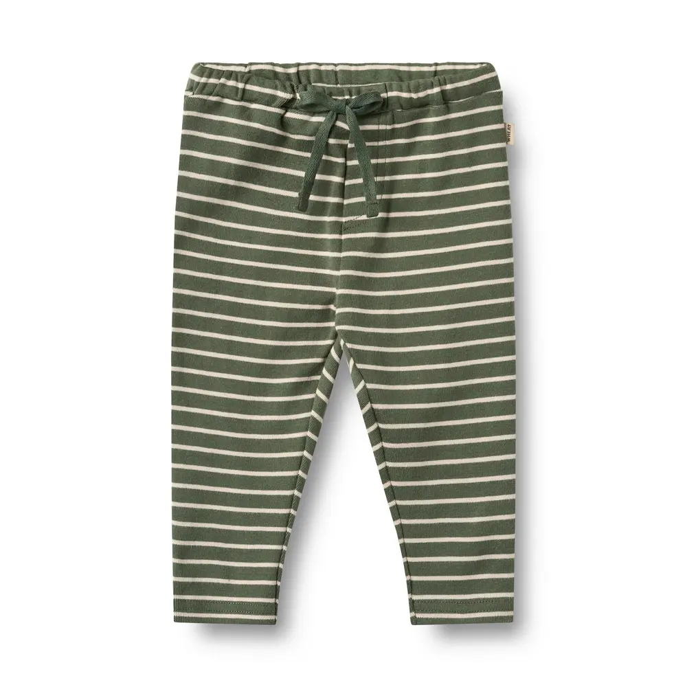Wheat Manfred Jersey Bukser - Dark Green Stripe - 62