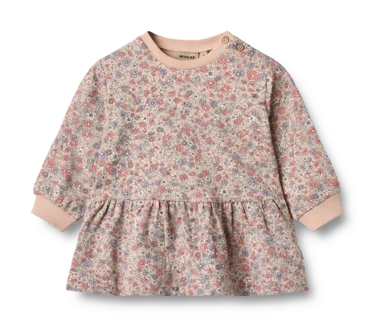 Zenia Sweatkjole - Rose dust flowers - 2 ÅR