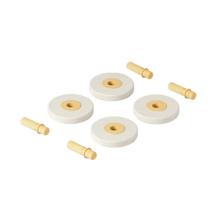 4 x Foam Wheels Sand Grey / Honey Yellow