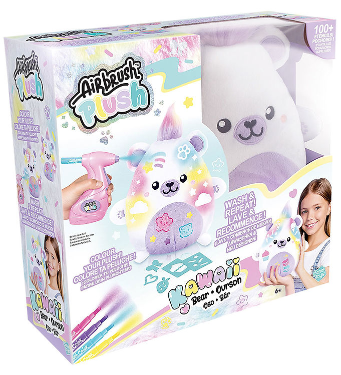 Airbrush Plush Bamse - 23 cm - Kawaii Bear