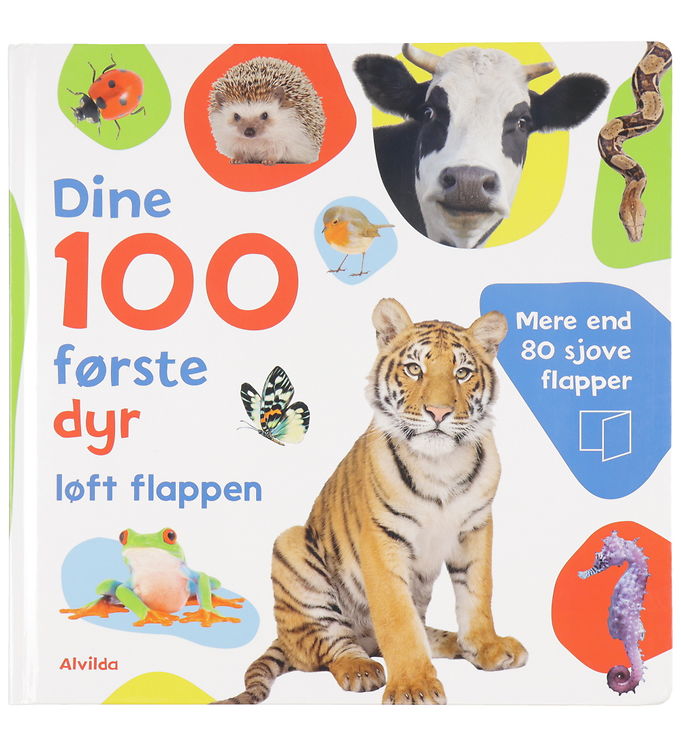 Alvilda Billedbog m. Flapper - Dine 100 Første Dyr - Dansk Alvilda Billedbog m. Flapper - Dine 100 Første Dyr - Dansk
